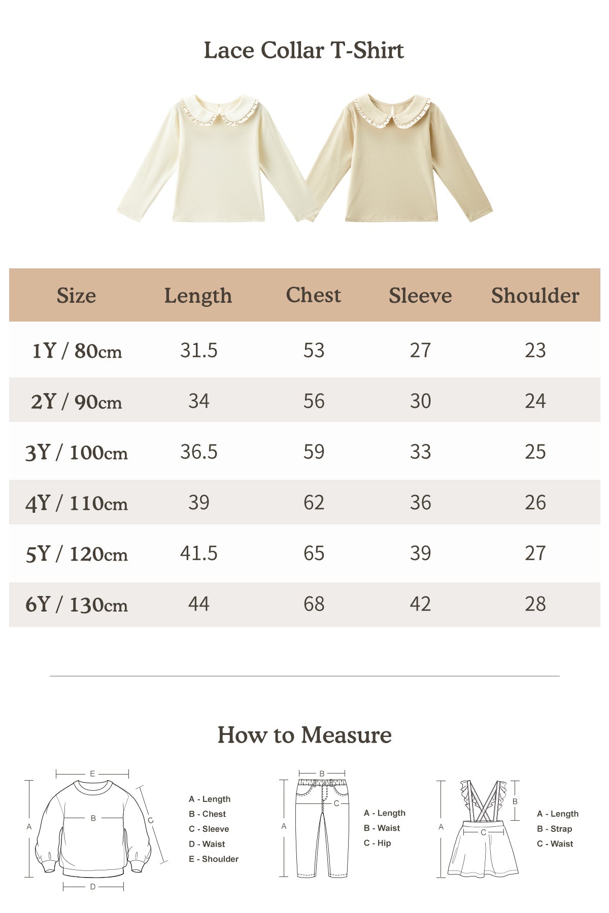 Lace Collar T-shirt - Cream