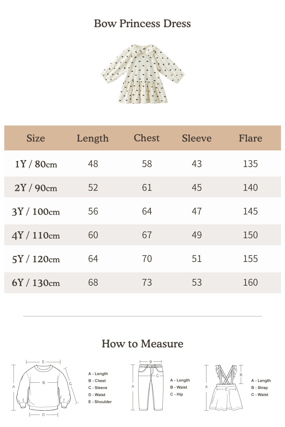 Bow Princess Dress - Cream