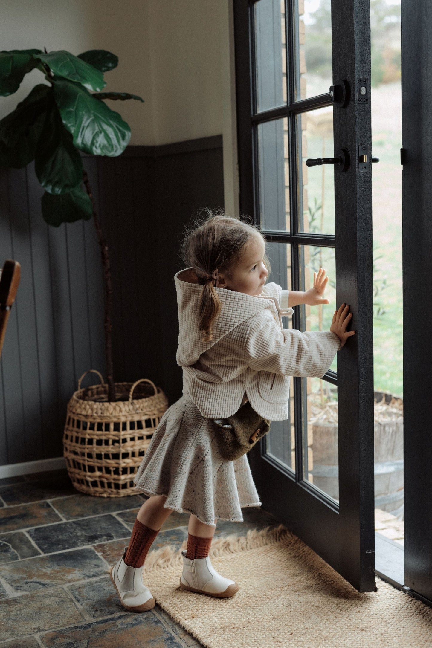 Cotton Socks - Brick Red