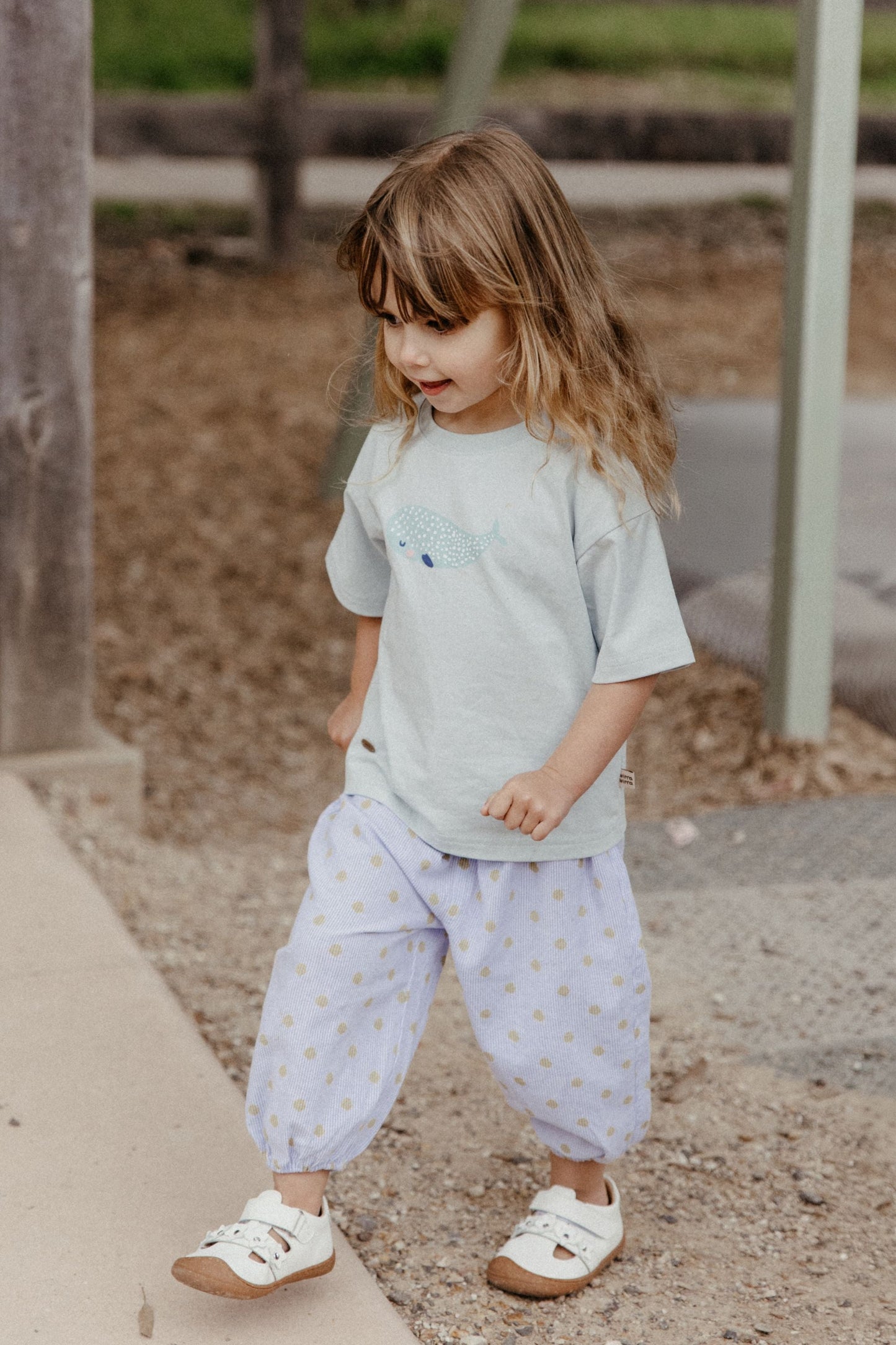 Polka Dot Pants - Blue
