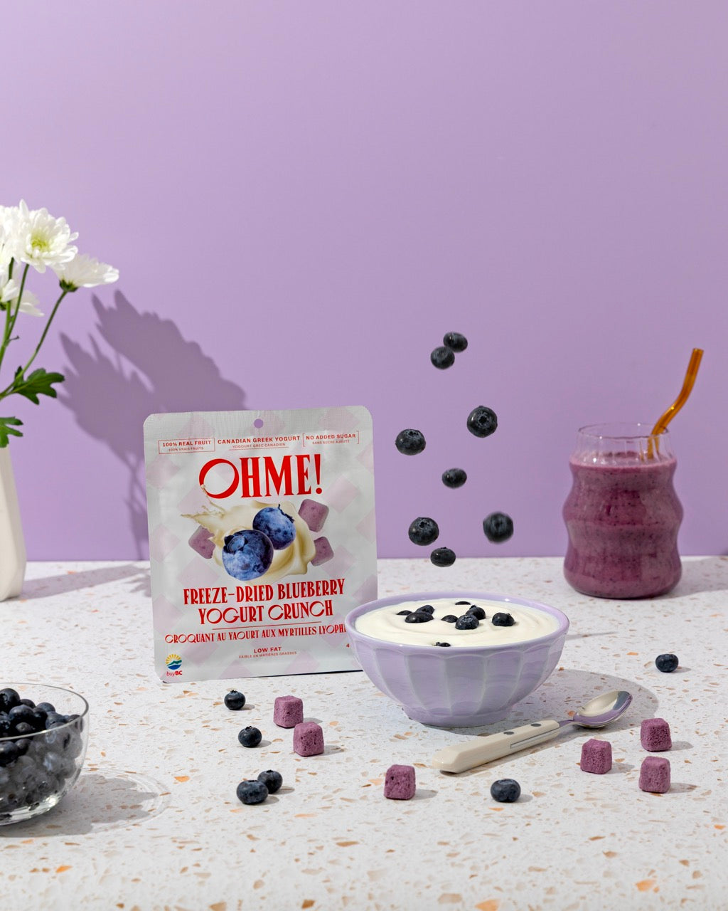 Freeze Dried Blueberry Yogurt Crunch