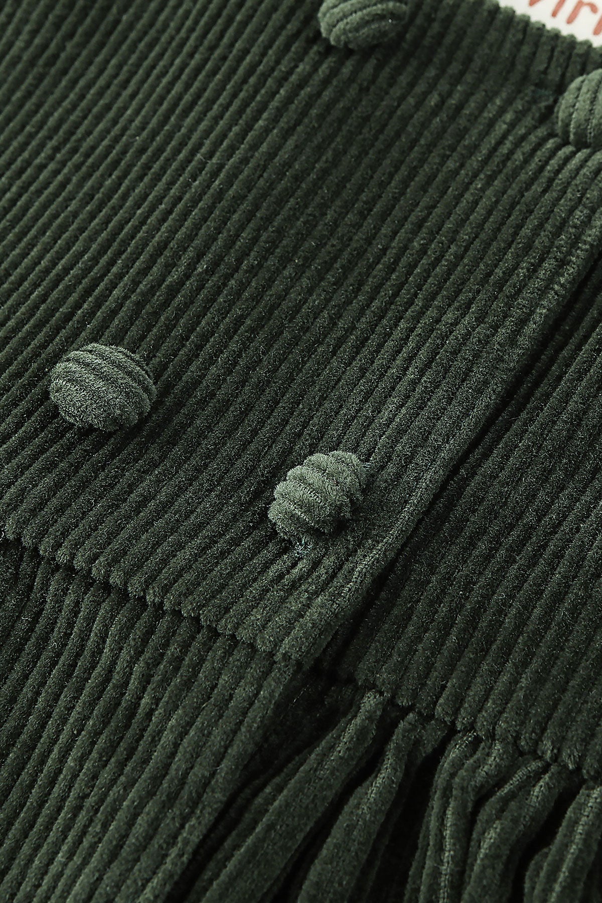 Corduroy Dress - Dark Green