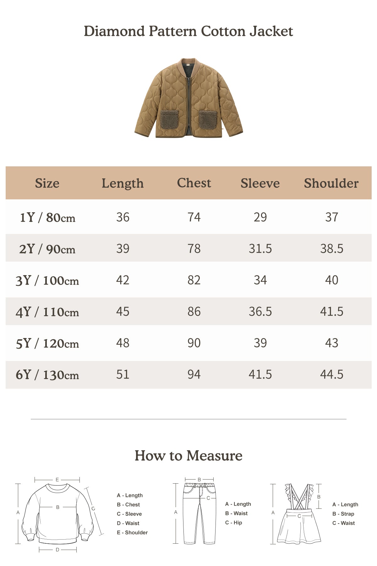 Diamond Pattern Cotton Jacket - khaki