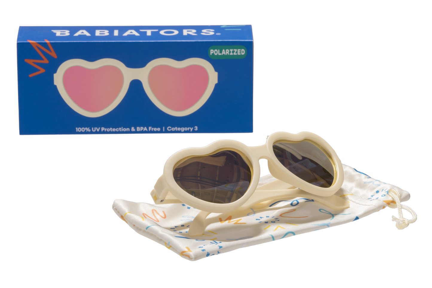 Polarized Heart Sunglasses | Sweet Cream