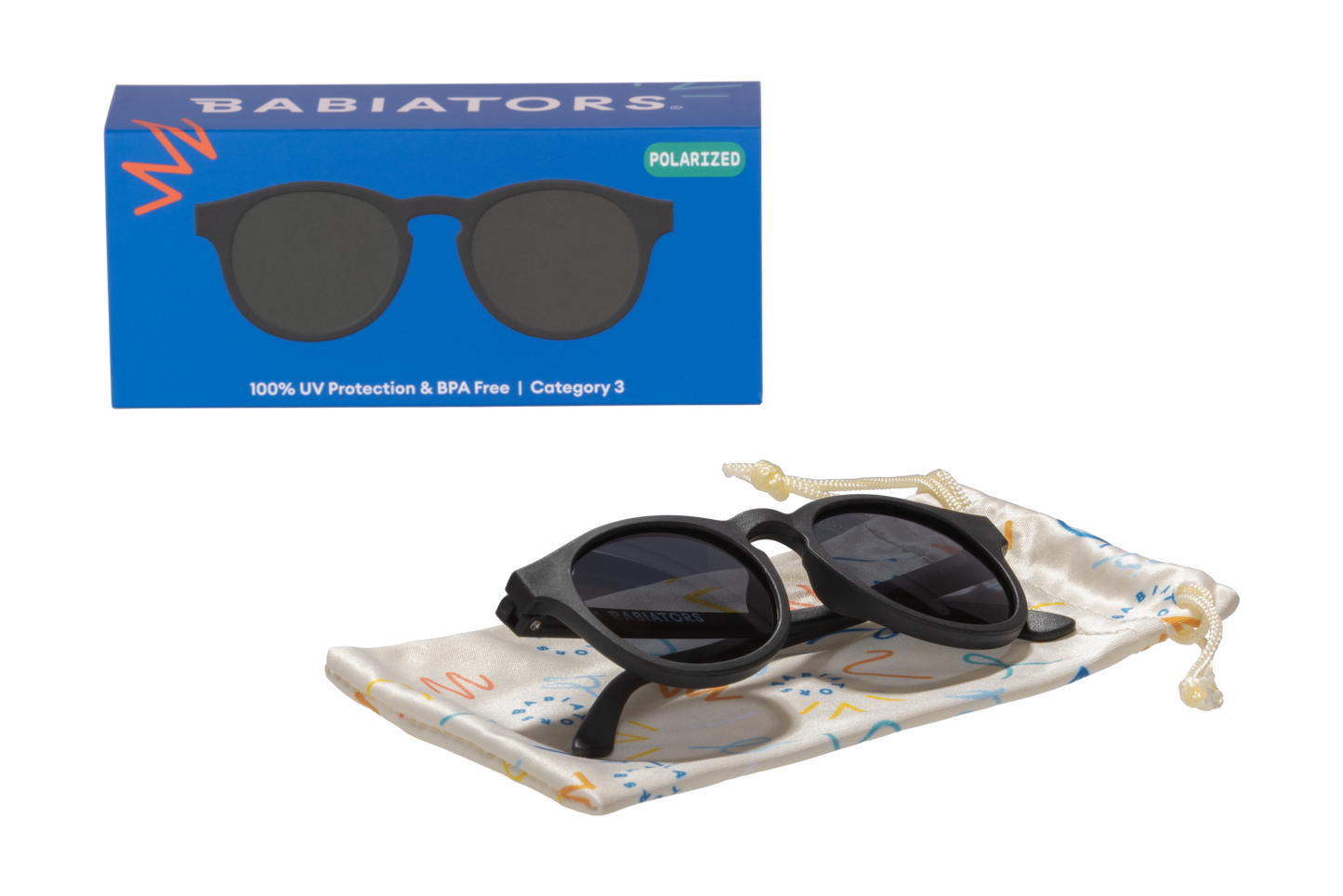 Polarized Keyhole Sunglasses | Jet Black Smoke Lenses