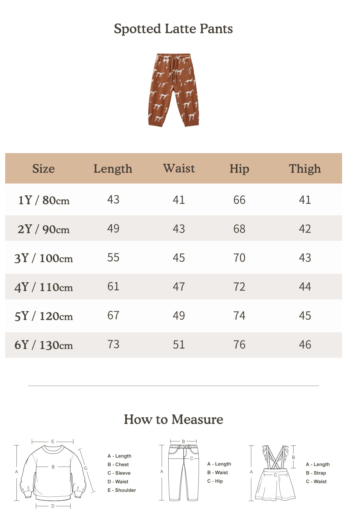 Spotted Latte Pants - Caramel Latte