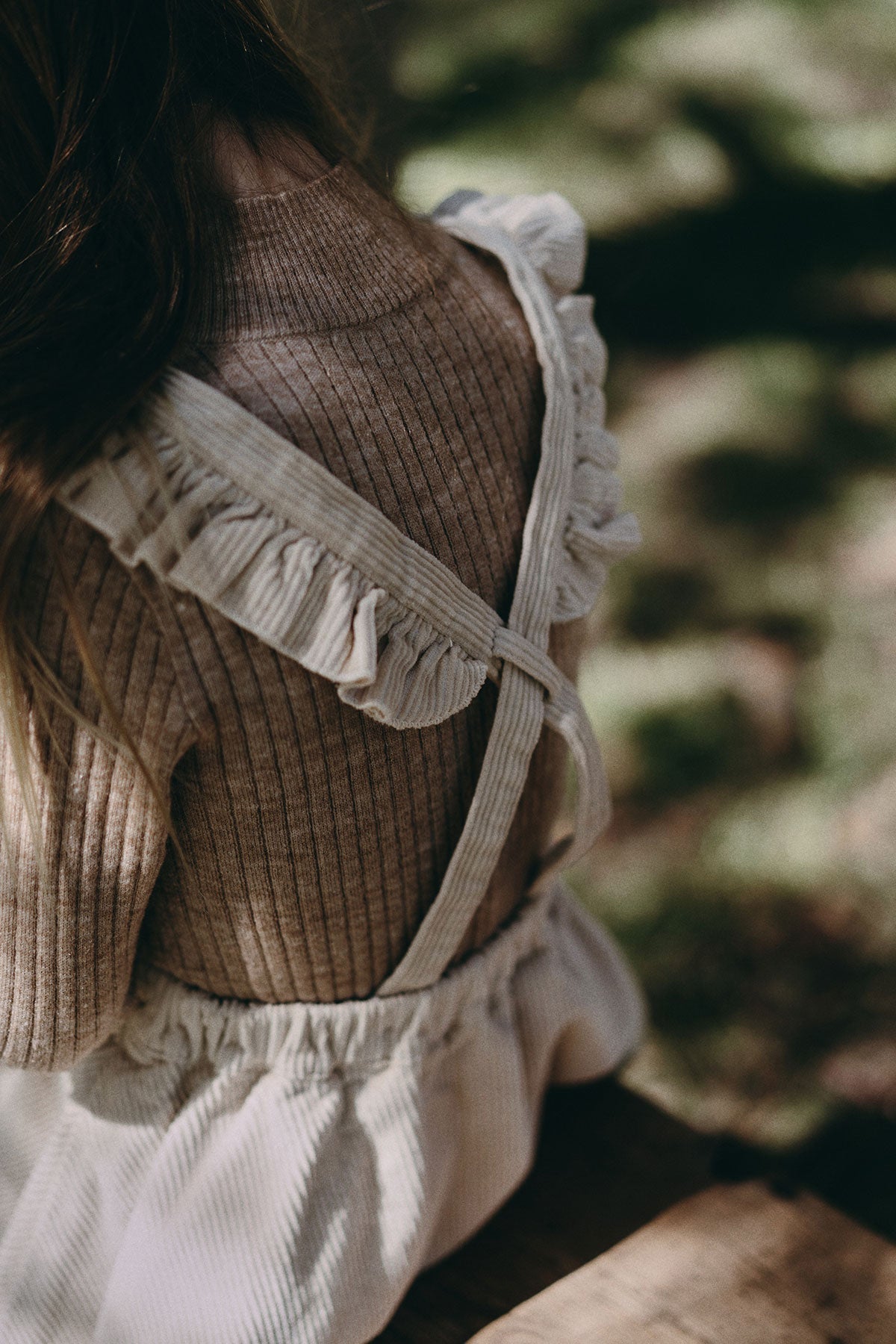 Suspender Skirt - Light Beige