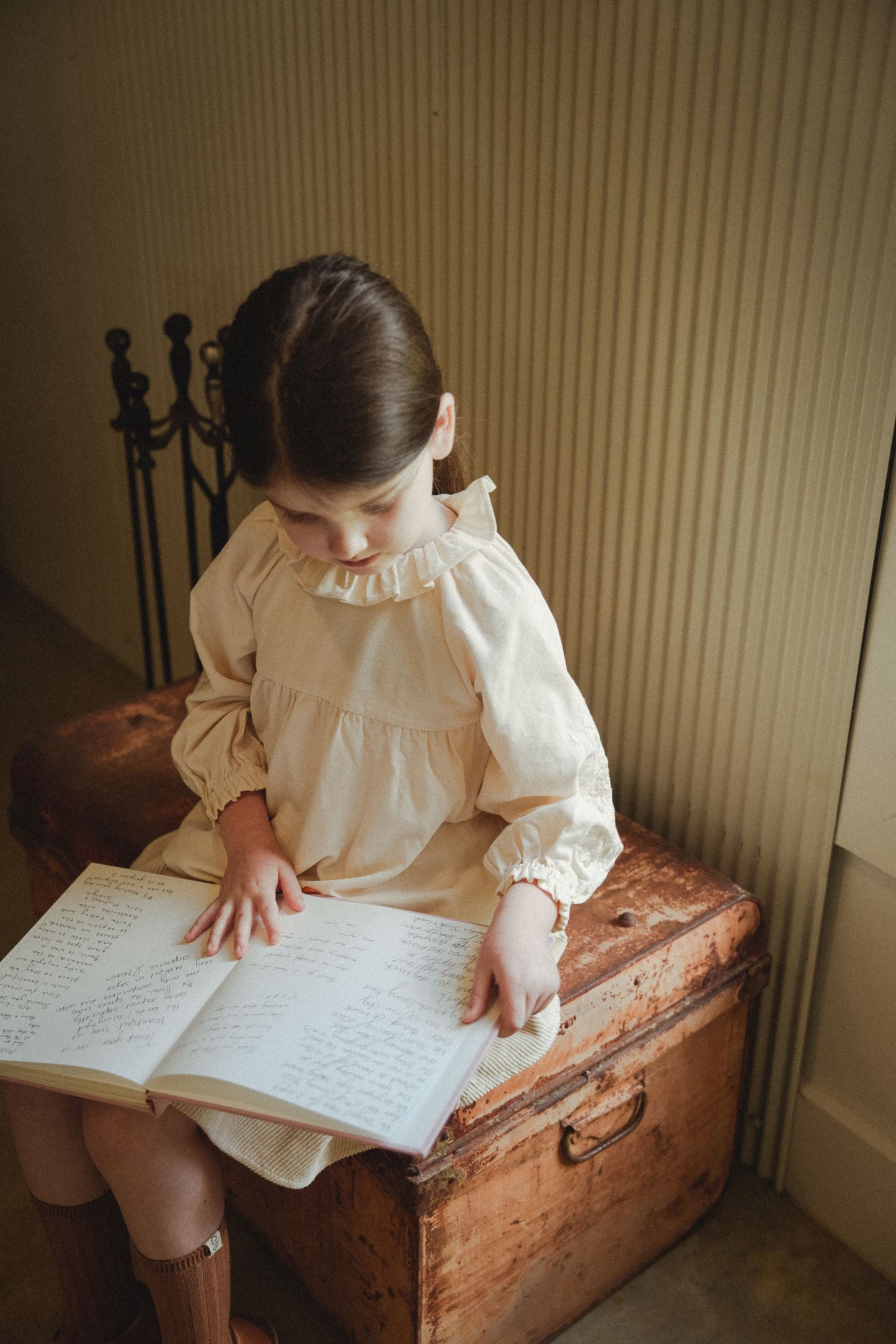 Long Sleeve Corduroy Blouse - Ivory