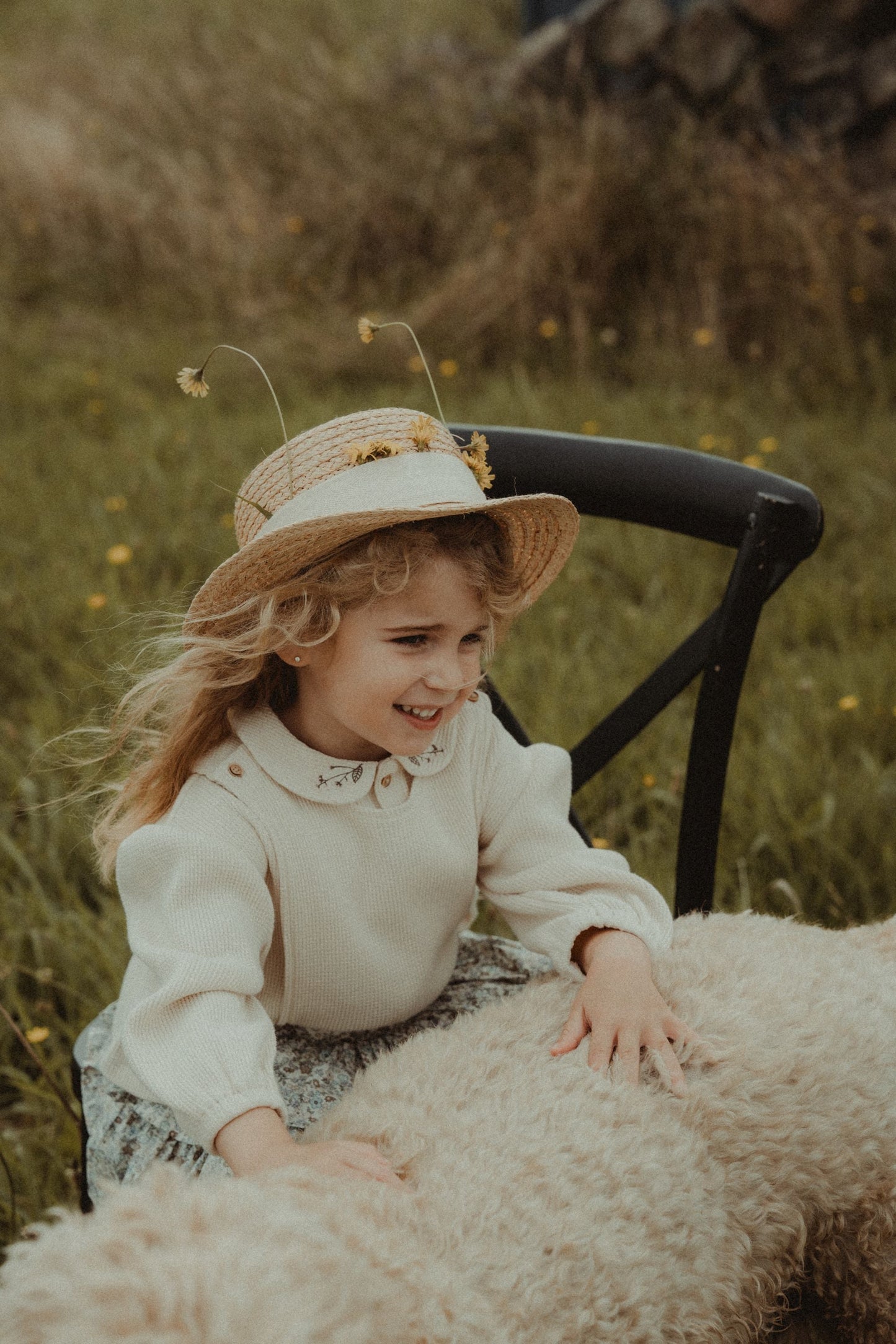 Waffle Plaid Long Sleeved Shirt - Beige