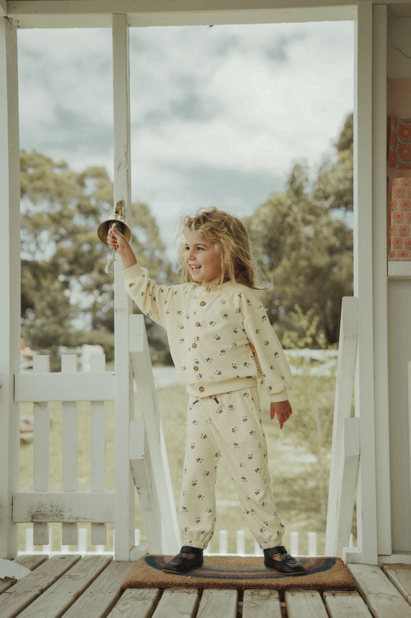 Blueberry Printed Knitted Pants - Blueberry