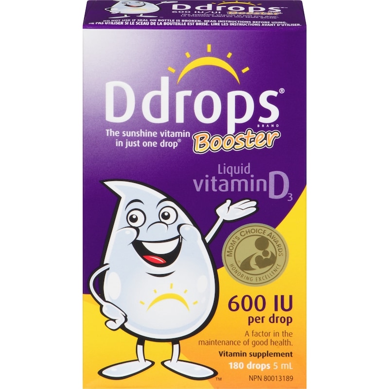 Booster 600 IU Vitamin D3, 180 drops