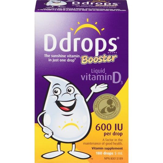 Booster 600 IU Vitamin D3, 180 drops