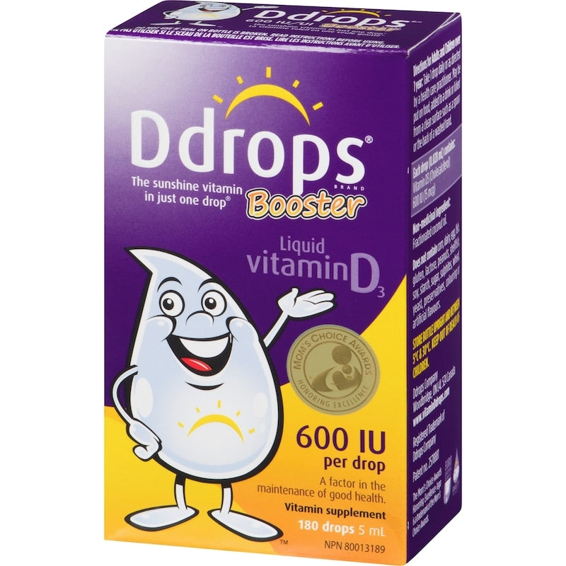 Booster 600 IU Vitamin D3, 180 drops 3