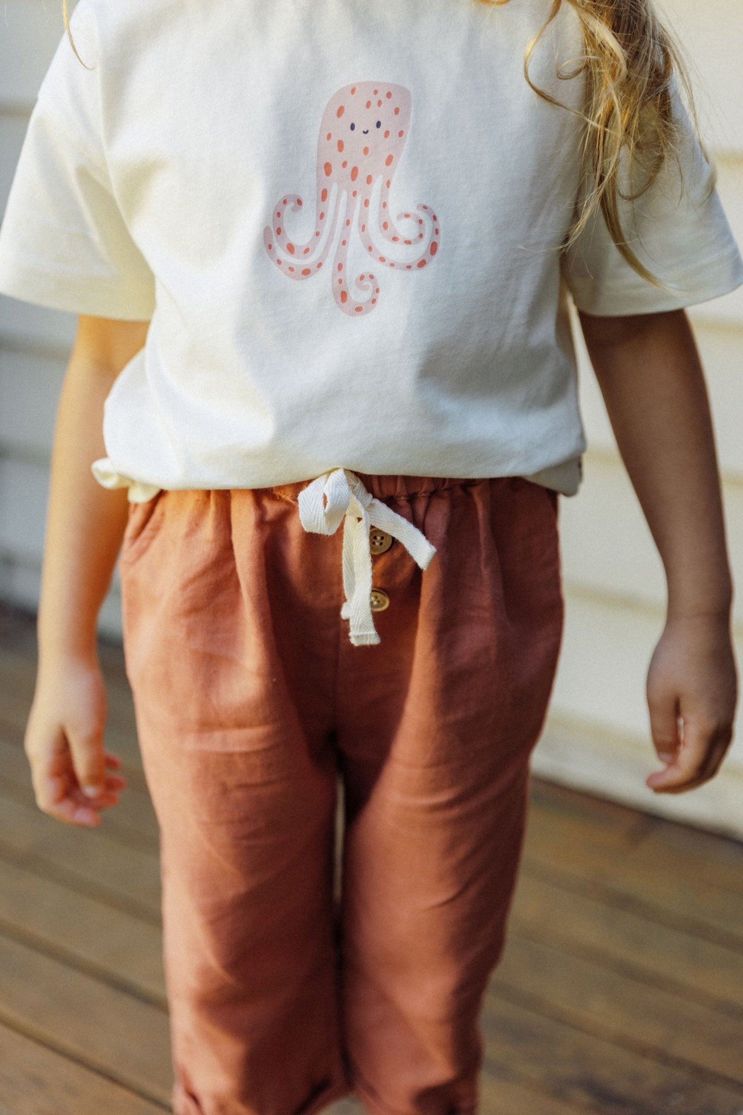 Linen Pant - Coral