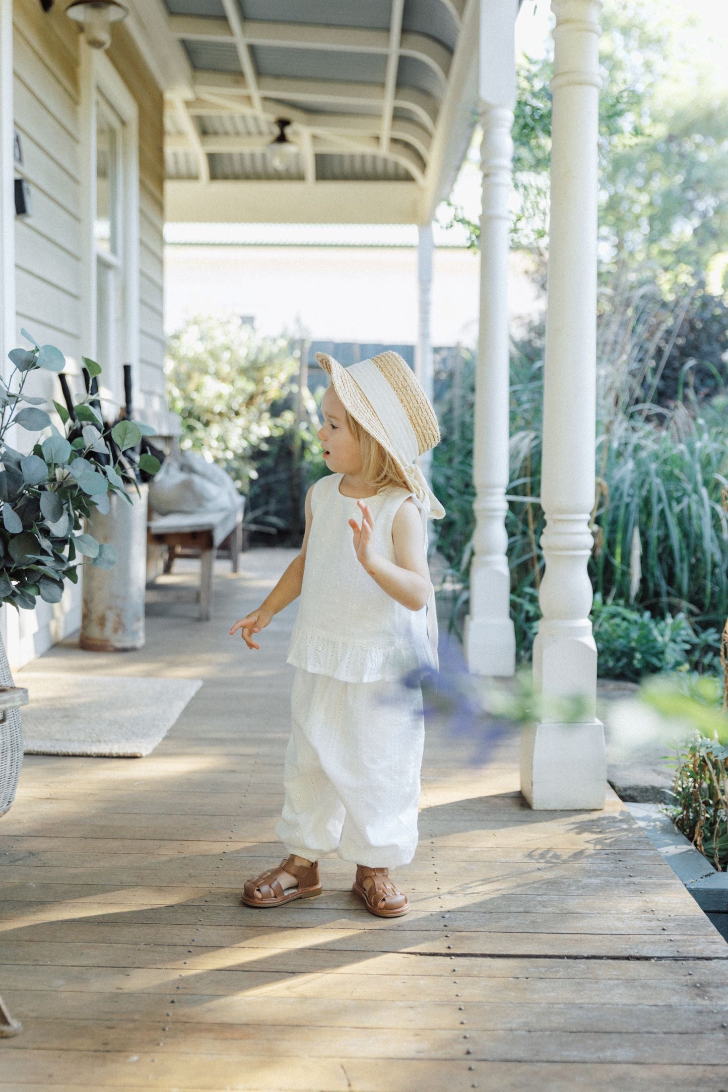 Embroidery Pant - Off White