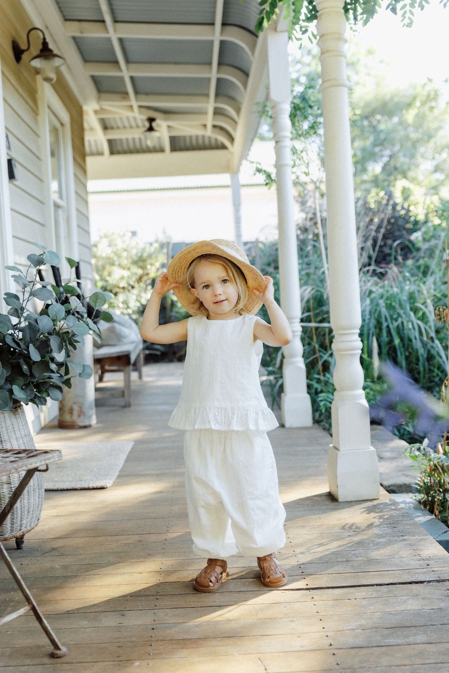 Embroidery Pant - Off White