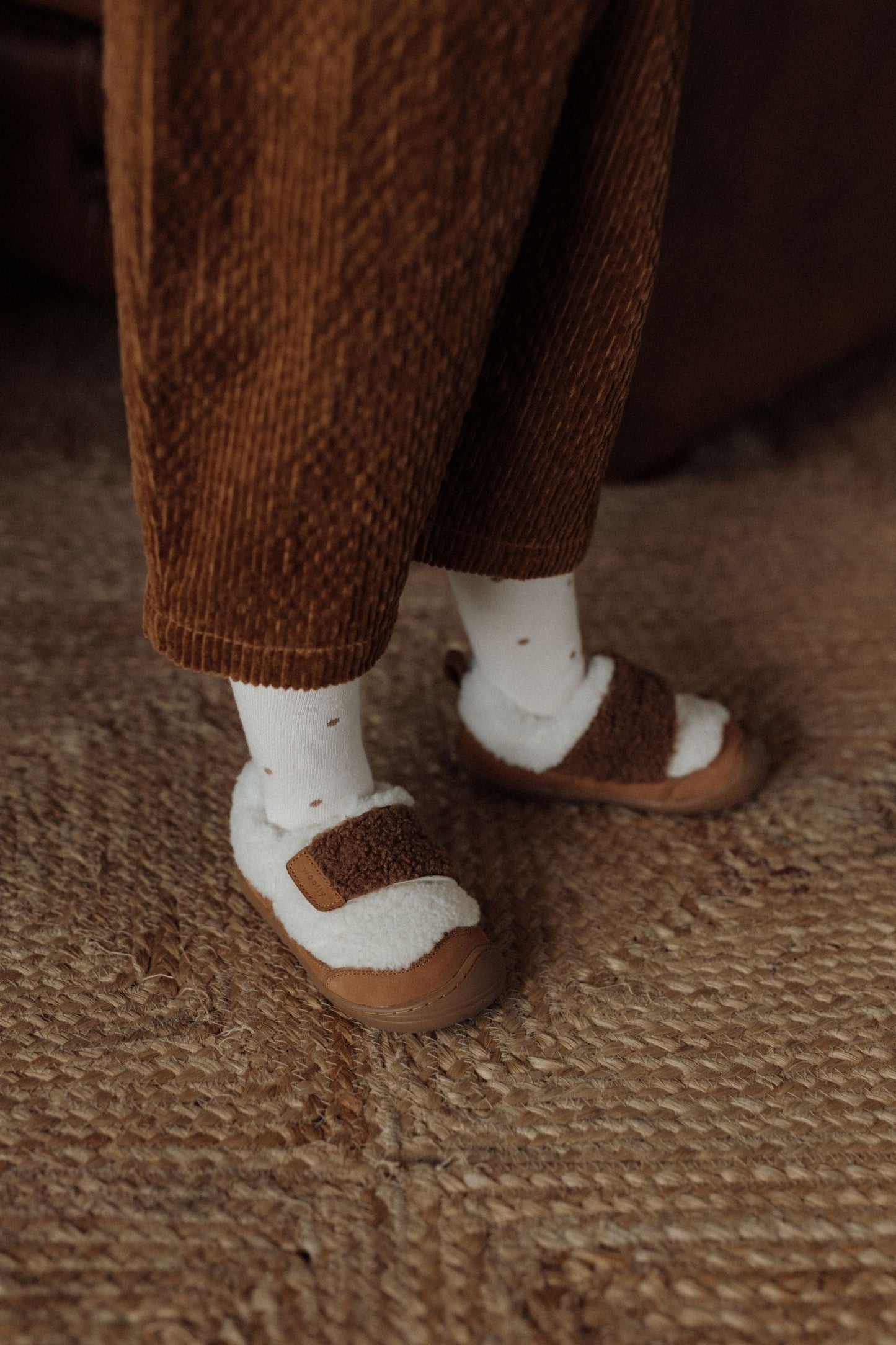 Polka Dot Socks - Light Beige
