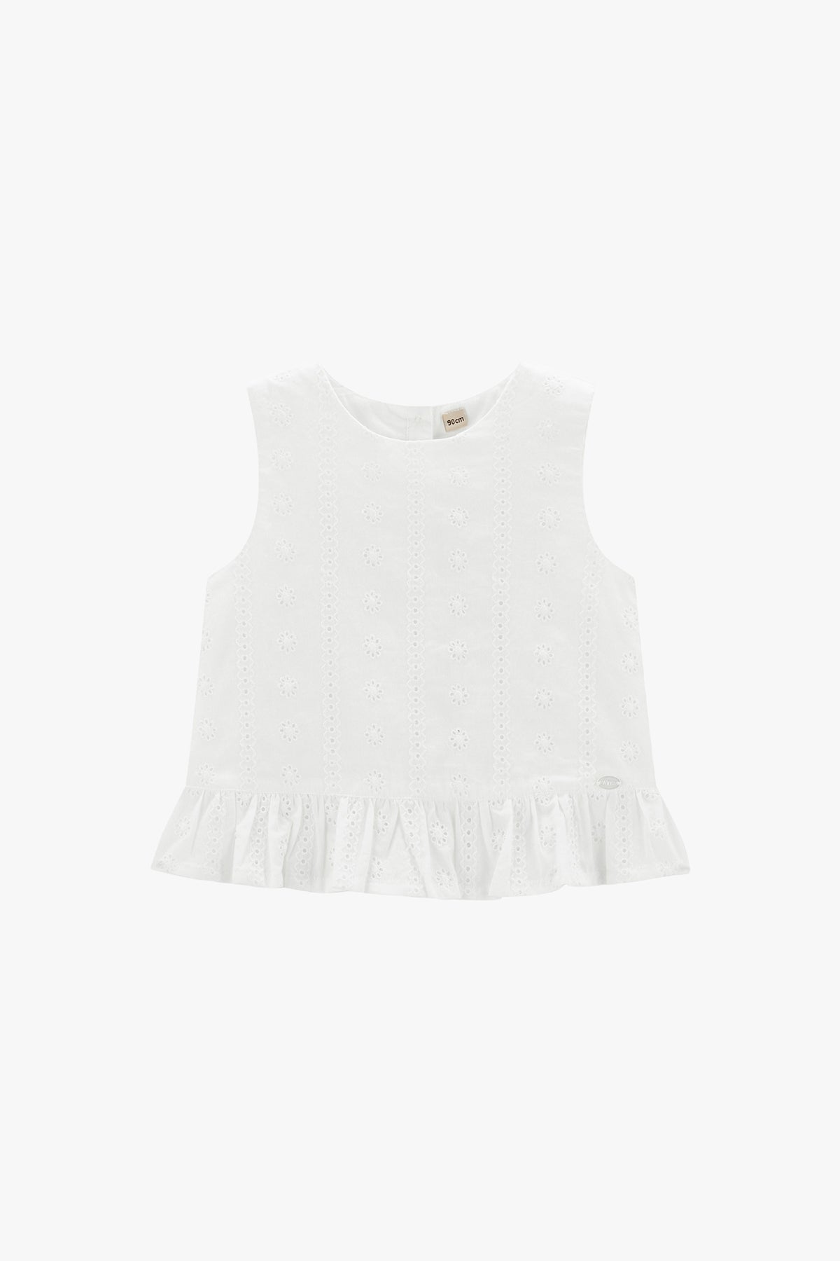 Embroidery Tank Top - Off White