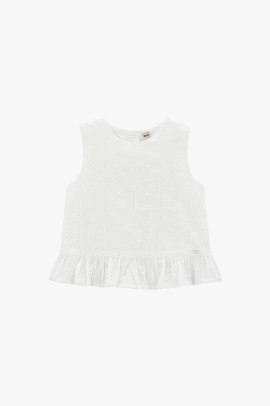 Embroidery Tank Top - Off White