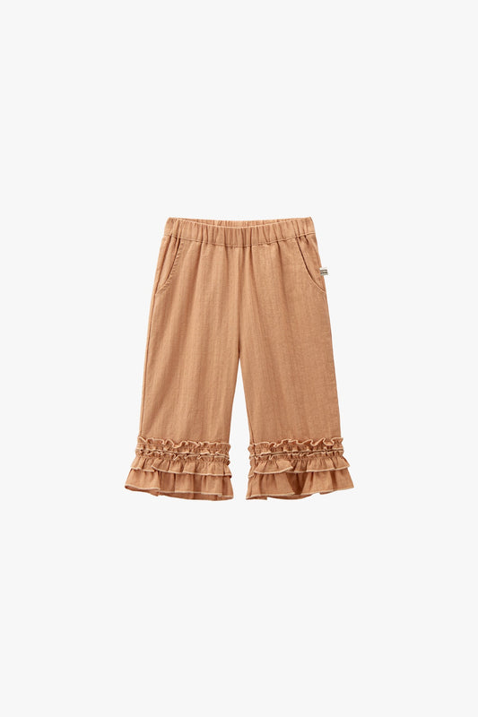 Sweetheart Holiday Lace Pants - Brick Red