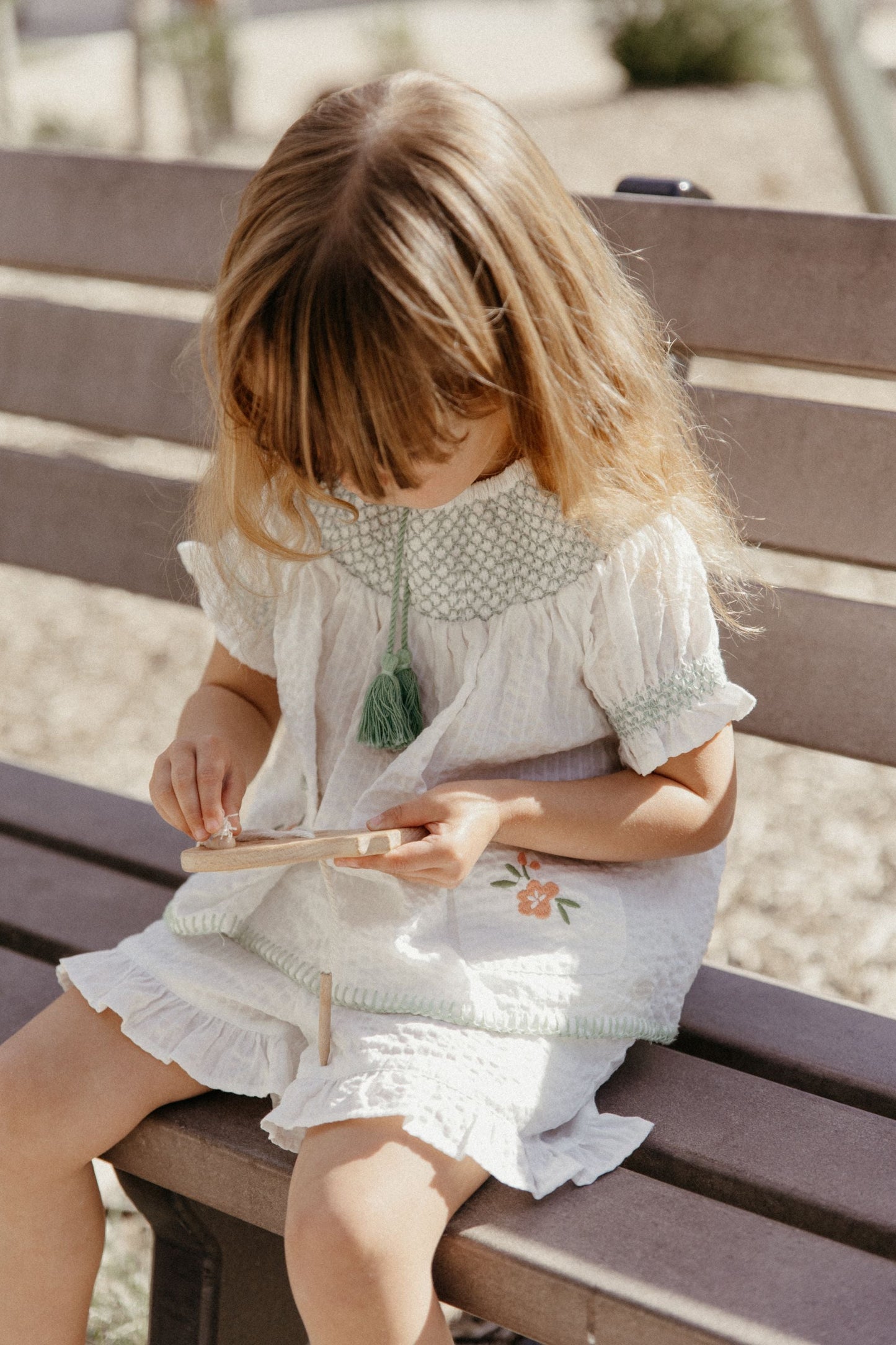 Seersucker Top - White