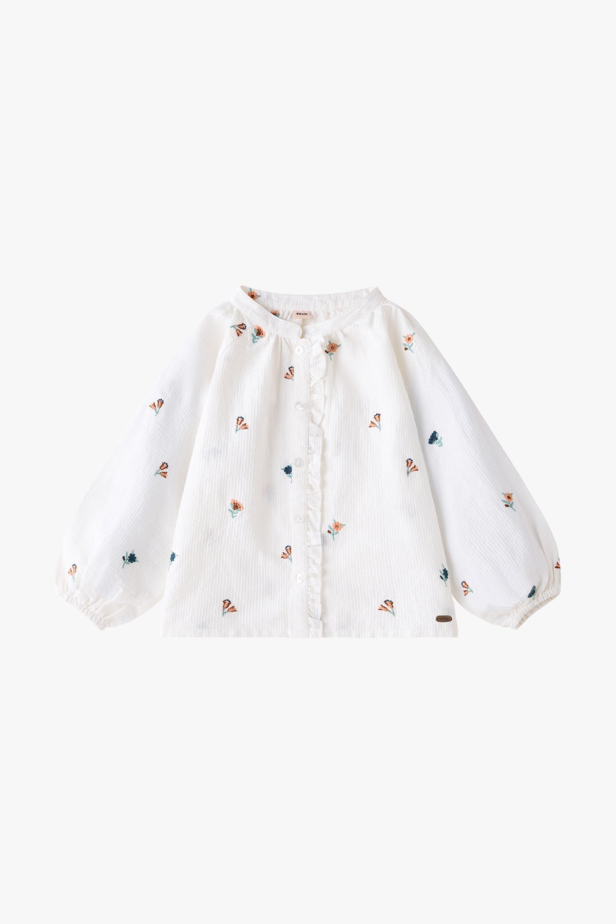 Cotton Embroidered Blouse - Cream