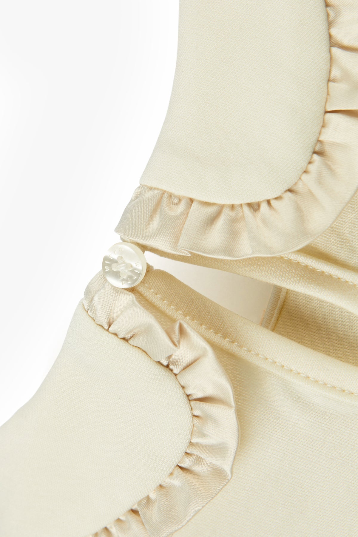 Lace Collar T-shirt - Cream