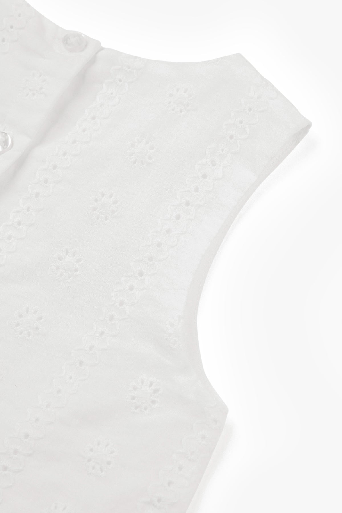 Embroidery Tank Top - Off White