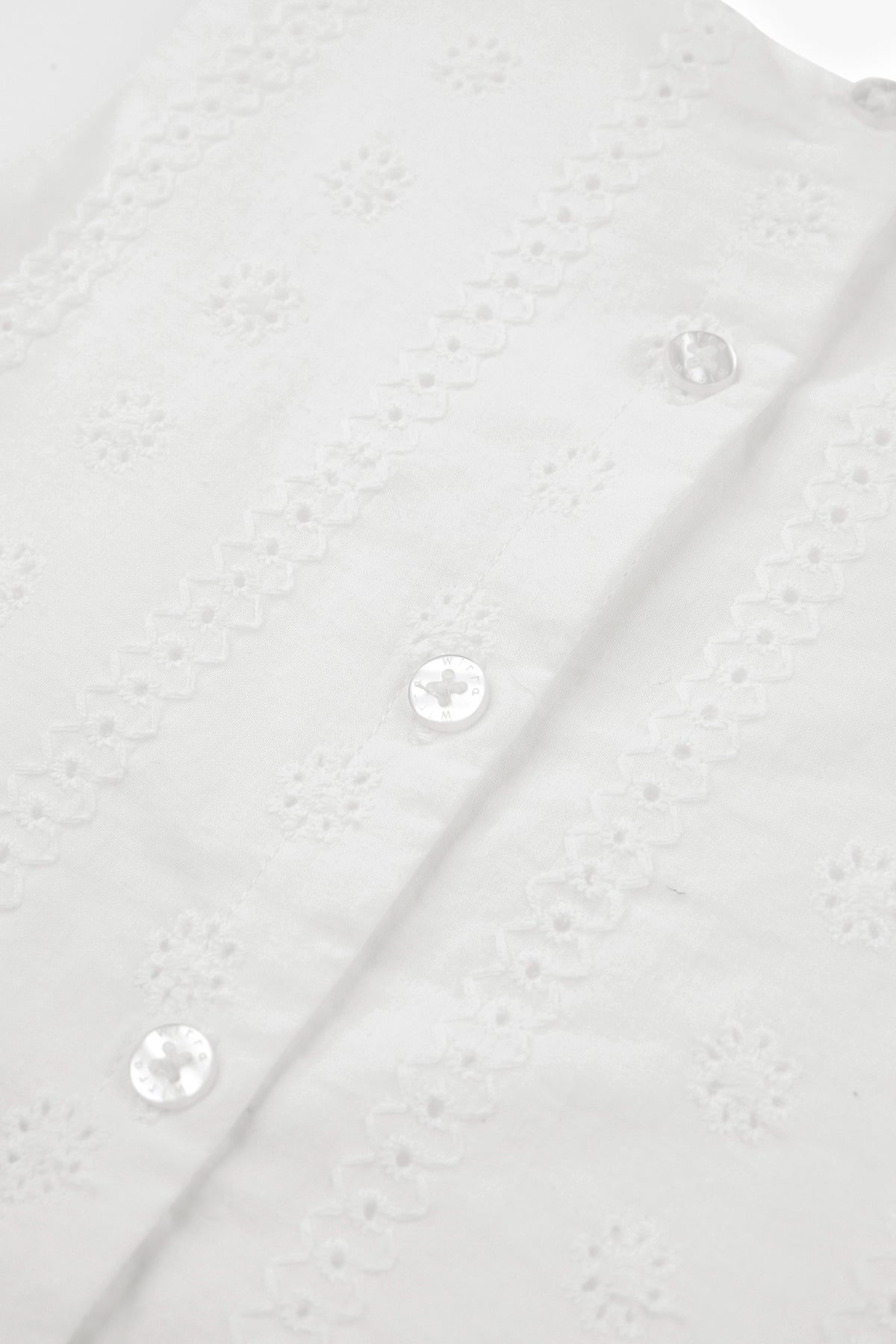 Embroidery Tank Top - Off White