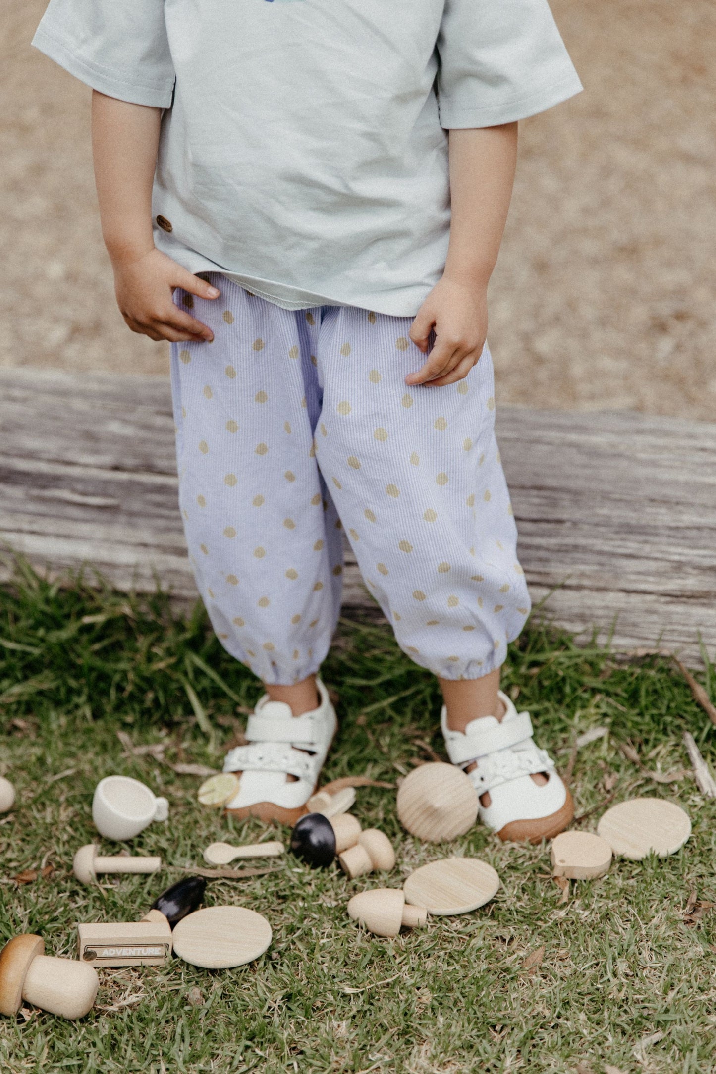 Polka Dot Pants - Blue
