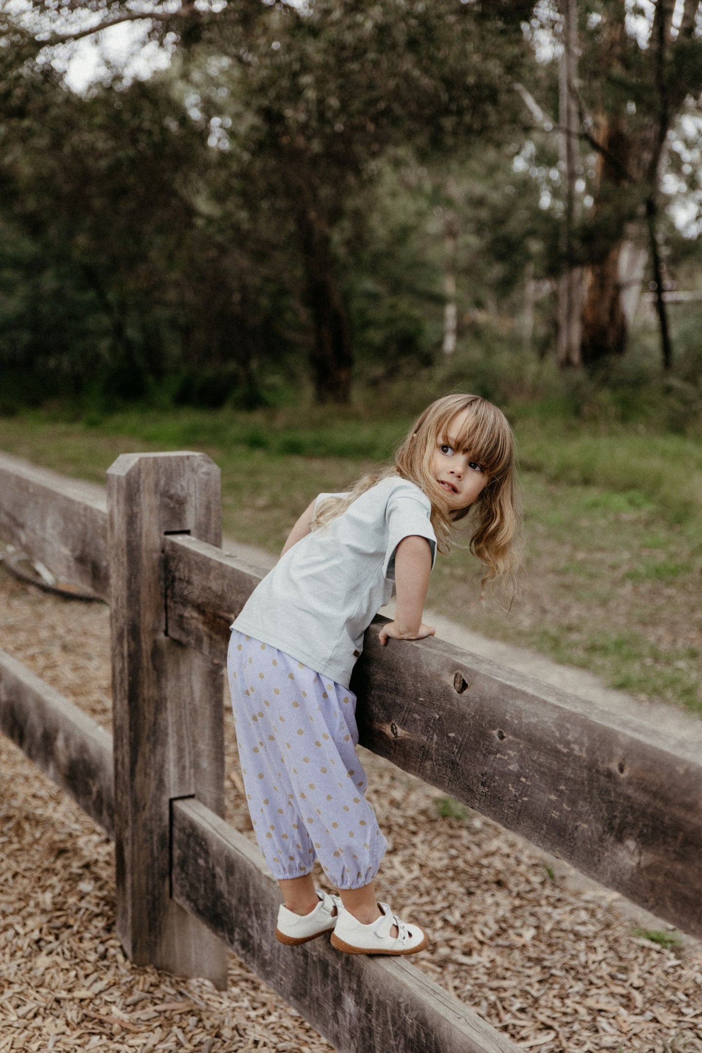 Polka Dot Pants - Blue
