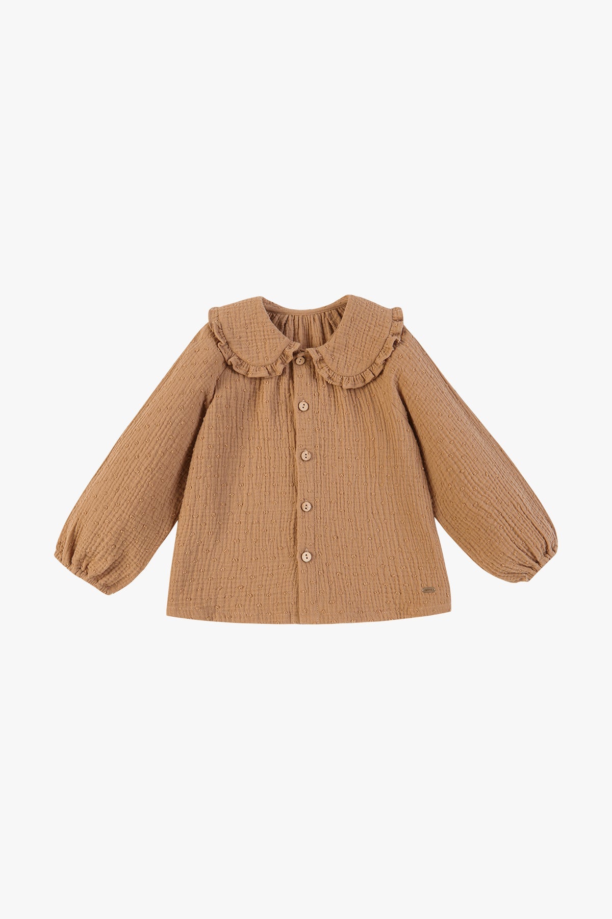 Double Layer Crepe Blouse - Caramel
