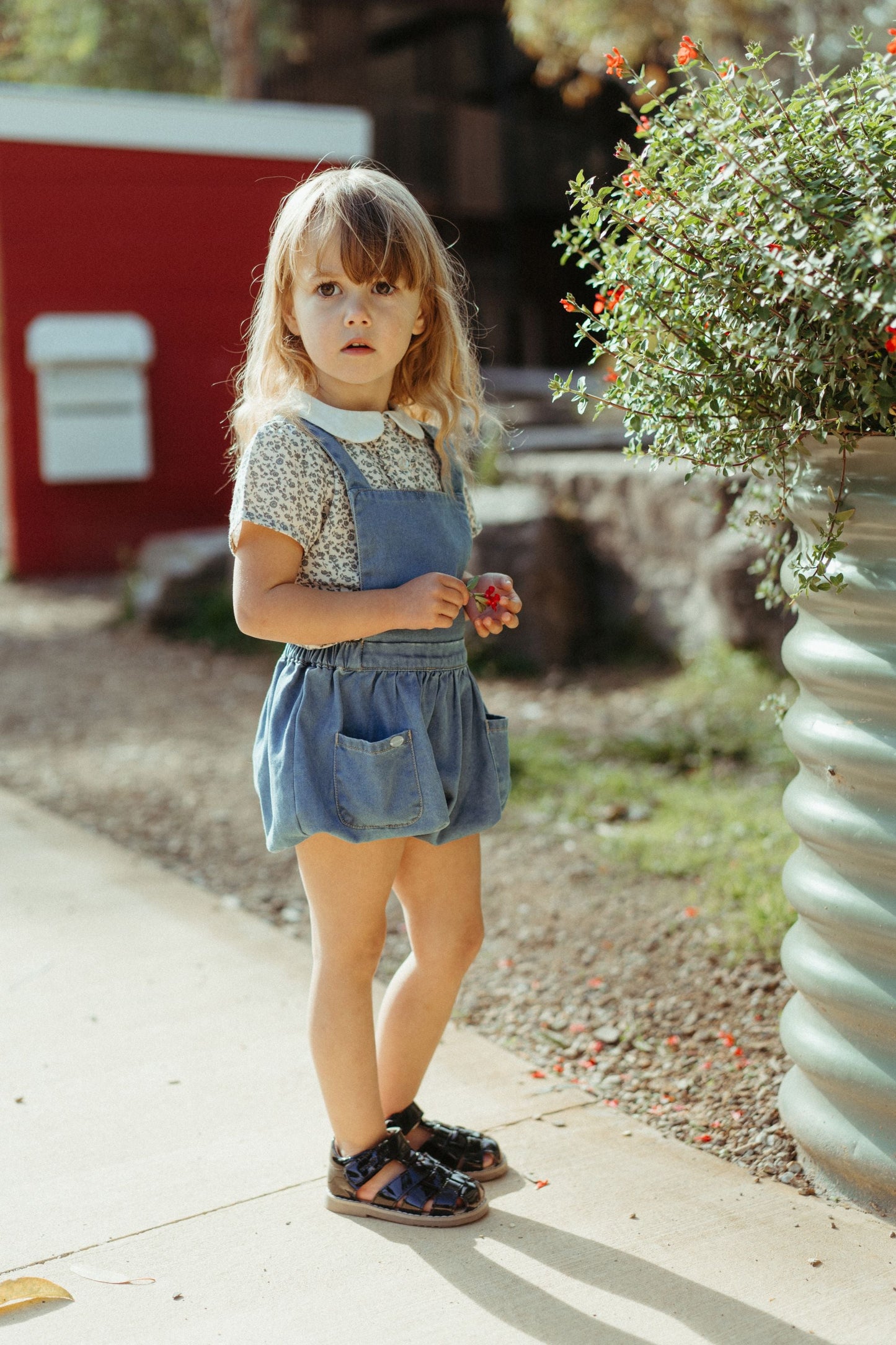 Tencel Denim Romper - Denim Blue