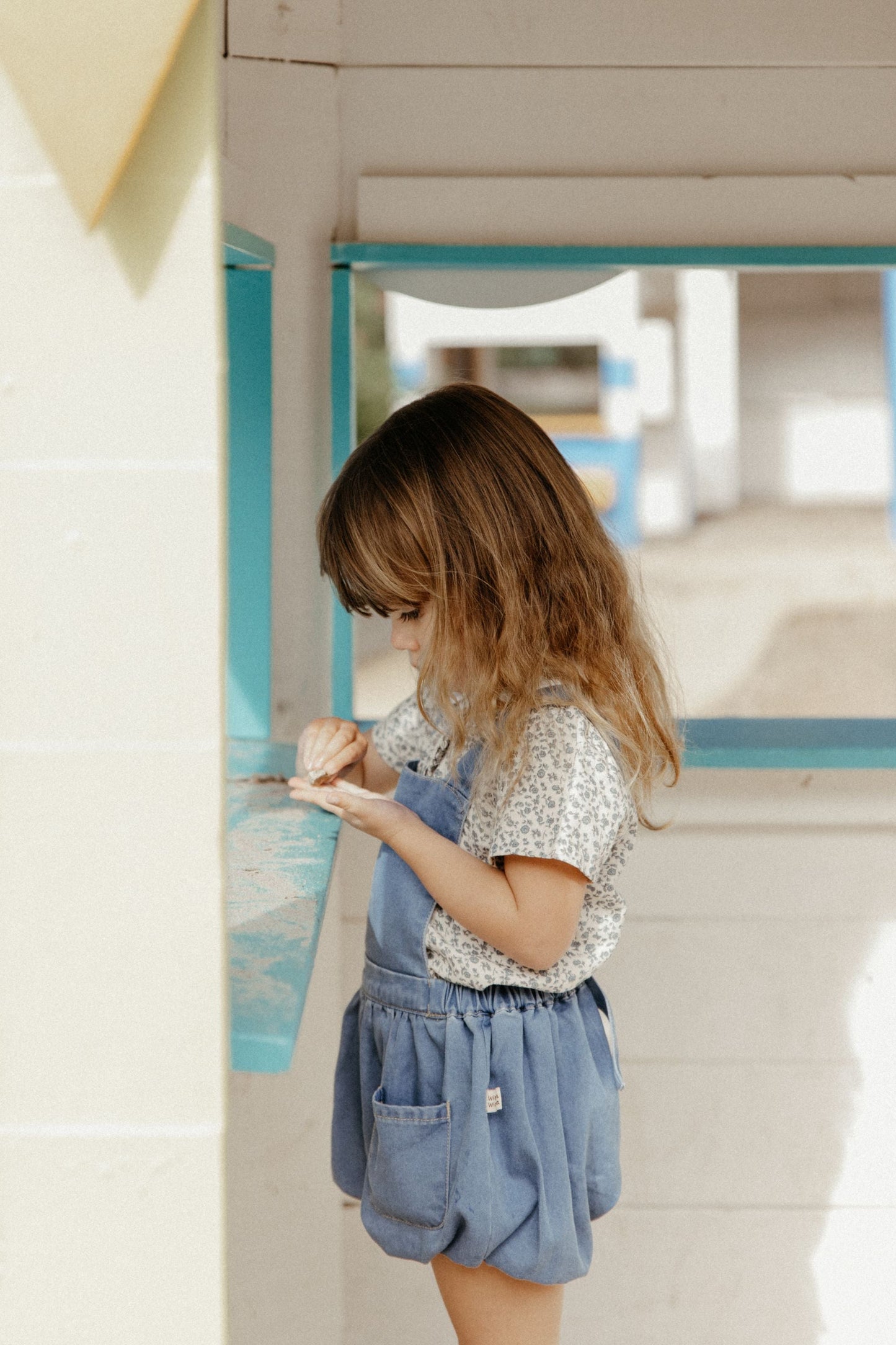 Tencel Denim Romper - Denim Blue