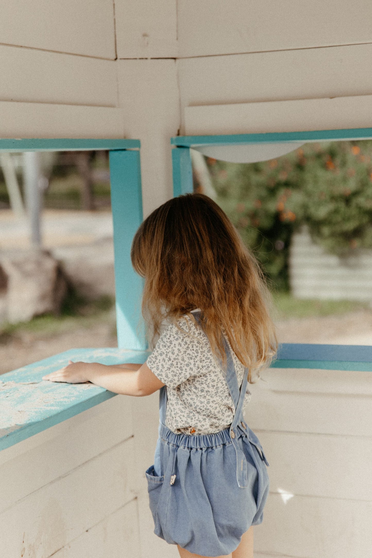 Tencel Denim Romper - Denim Blue