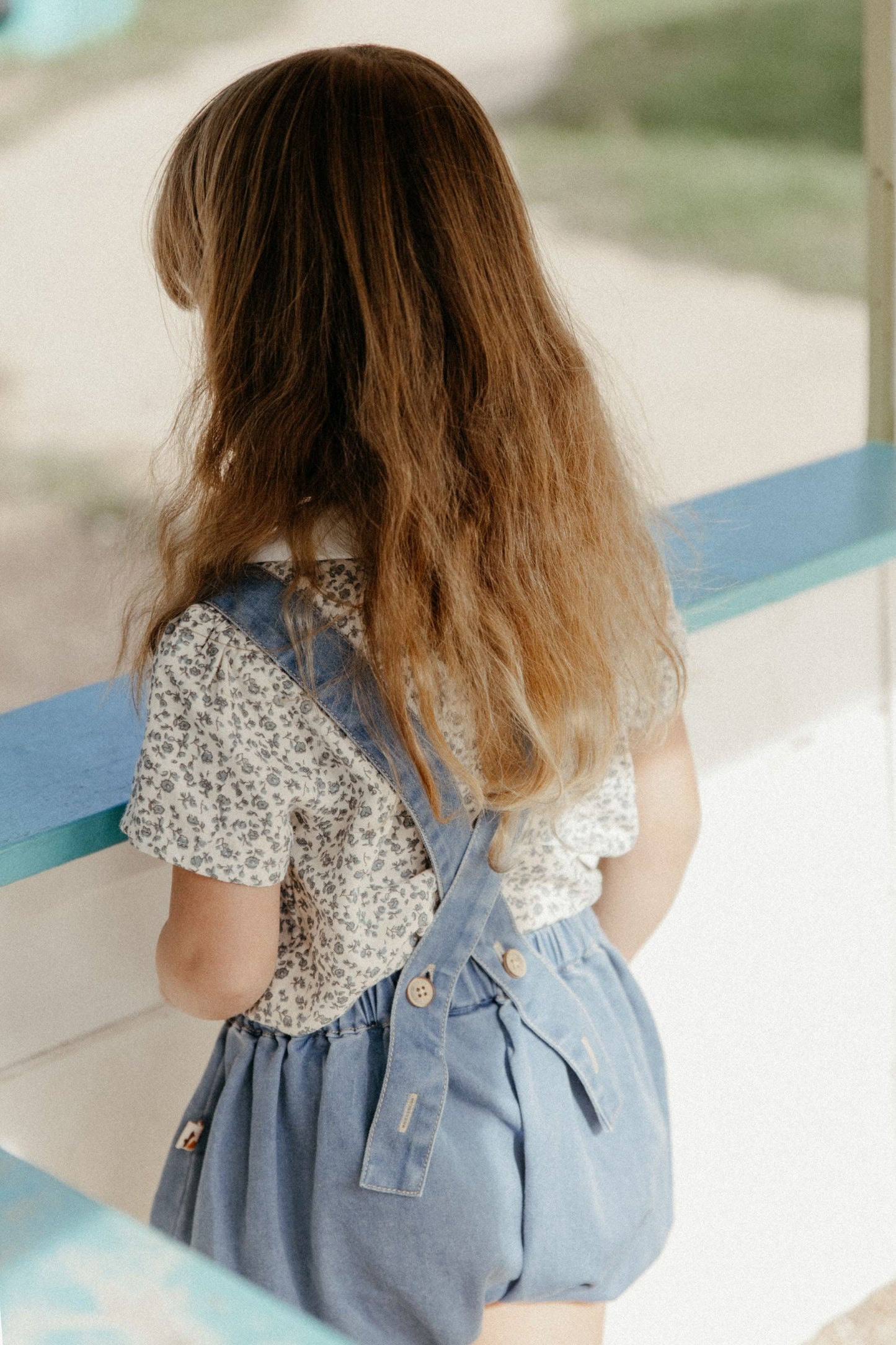 Tencel Denim Romper - Denim Blue