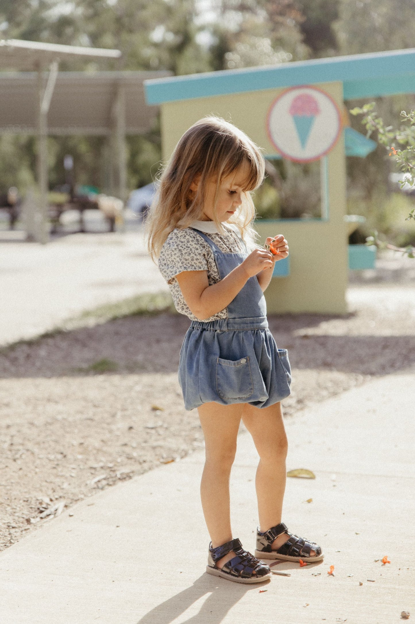 Tencel Denim Romper - Denim Blue