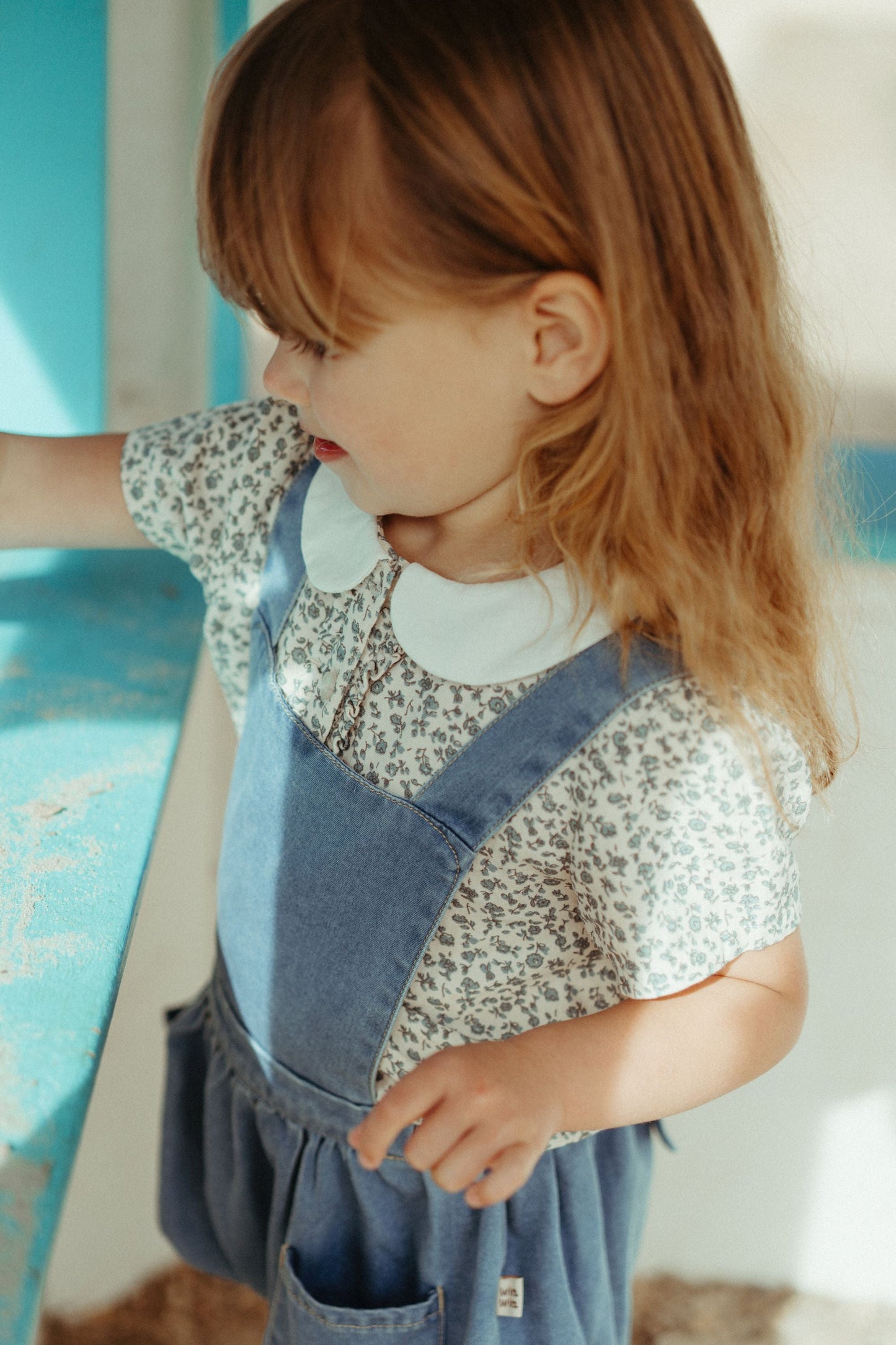 Tencel Denim Romper - Denim Blue