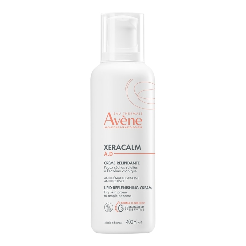 XeraCalm A.D Lipid-Replenishing Cream Nourishes 48 hrs, No Preservative, Fragrance-Free, paraben and alcohol-free - for Atopic, dry skin - 400 mL