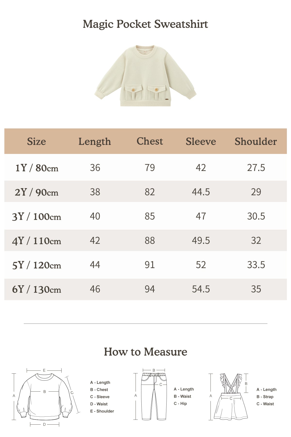 Magic Pocket Sweatshirt - Cream