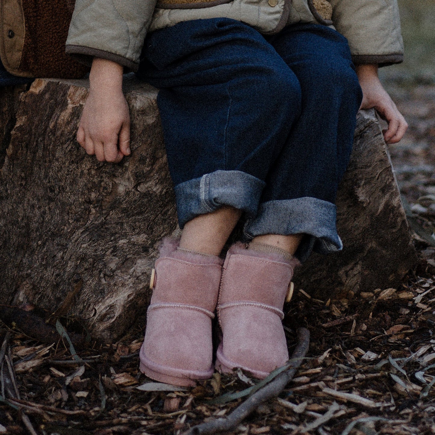 Button Classic Kids - Rose Red