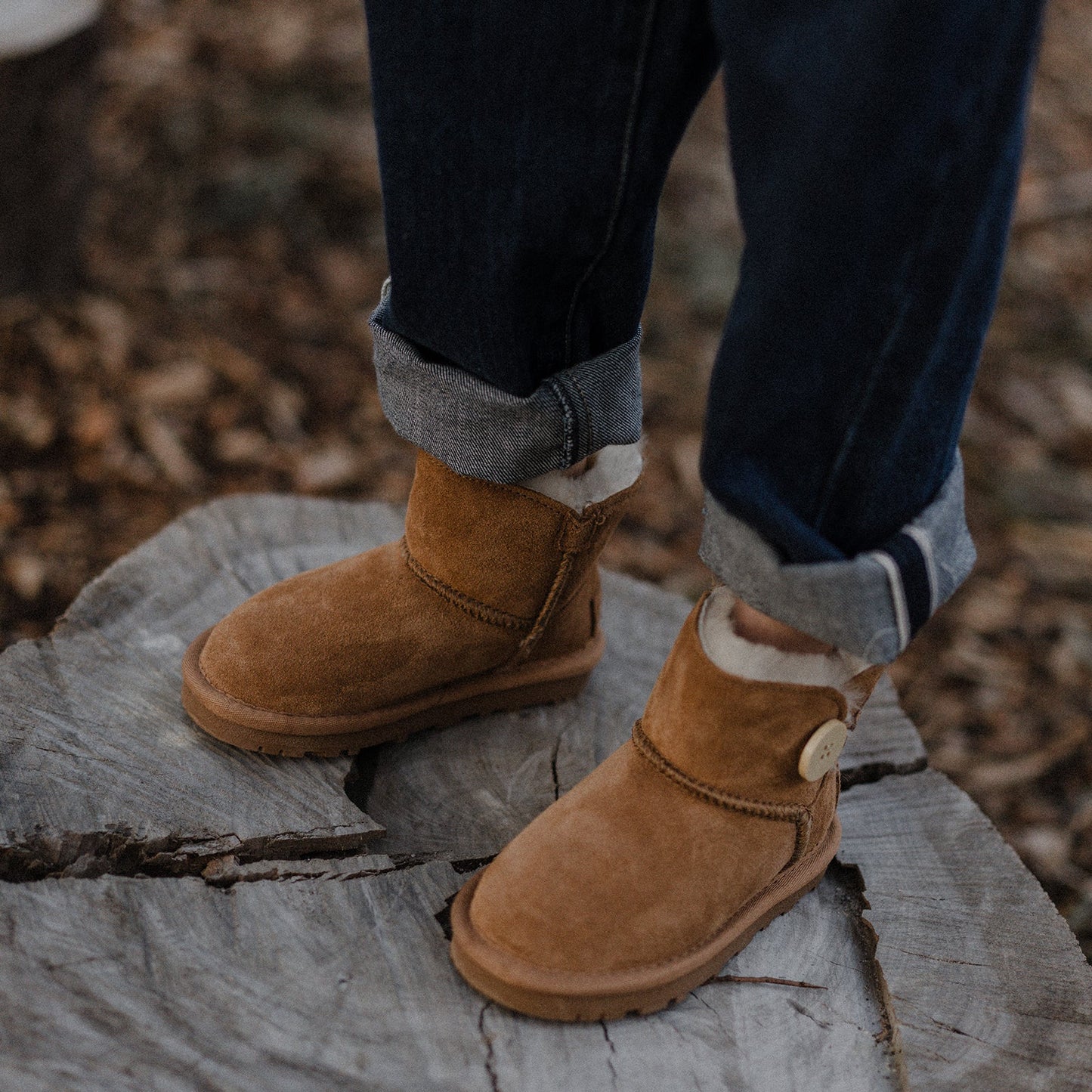 Button Classic Kids - Chestnut