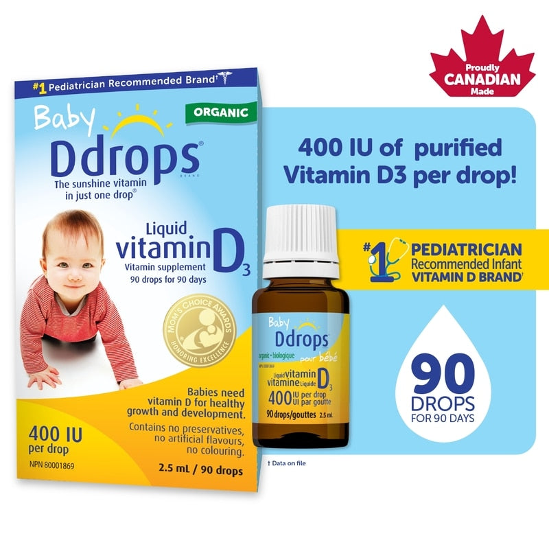 Baby 400 IU Vitamin D3, 90 drops 2