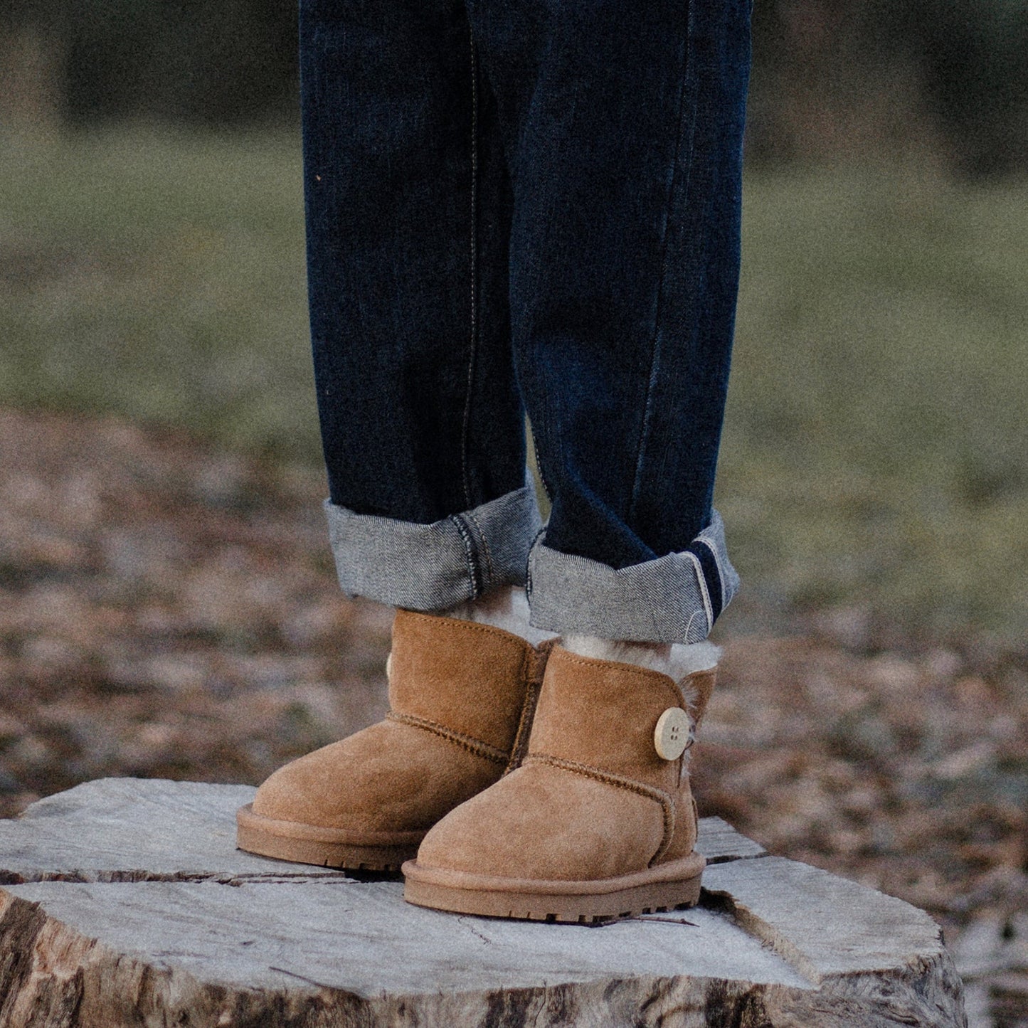 Button Classic Kids - Chestnut