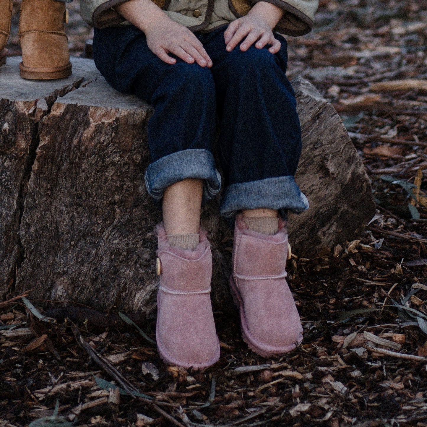Button Classic Kids - Rose Red