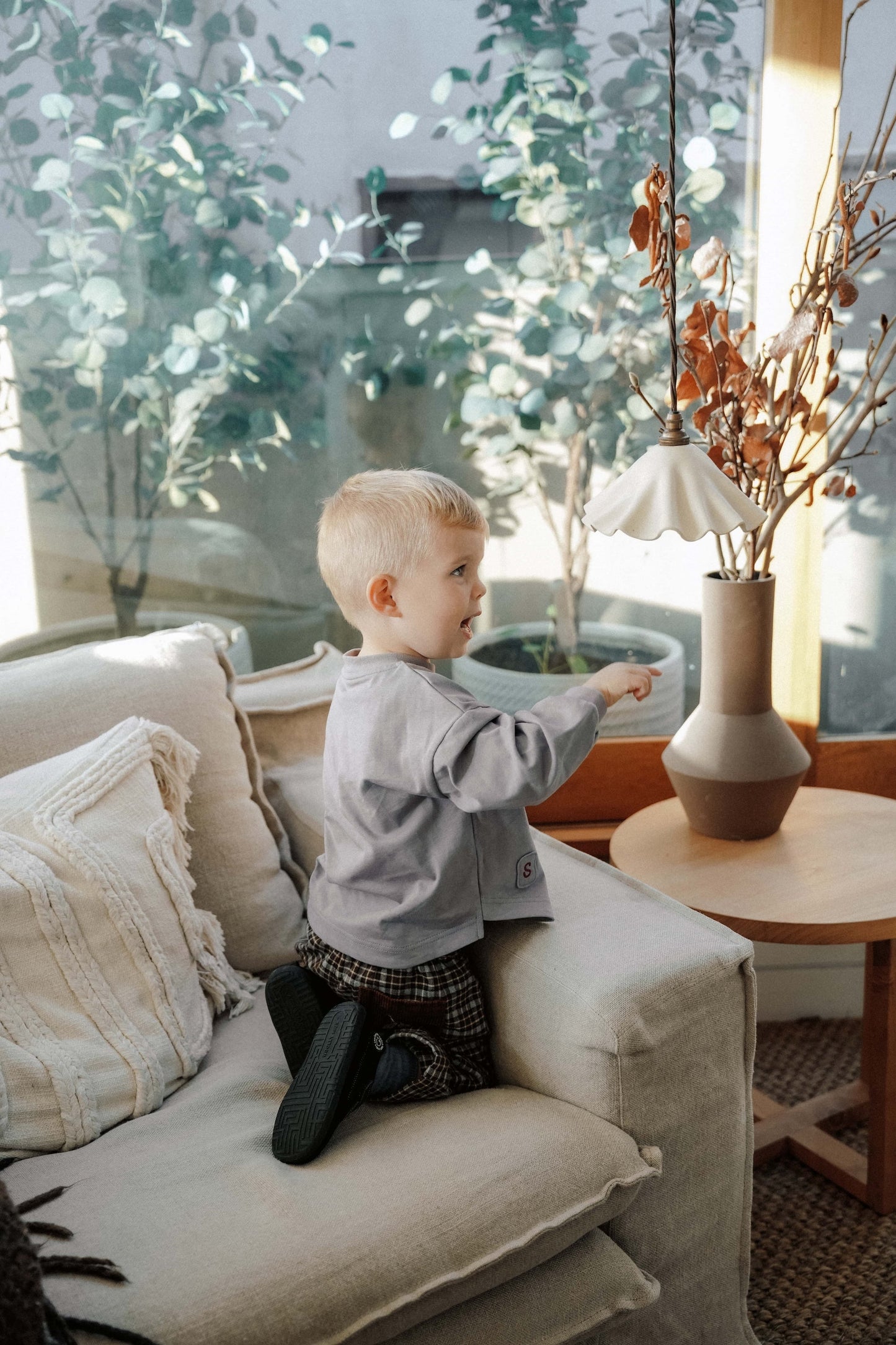 Alphabet Play Sweatshirt - Mist Gray