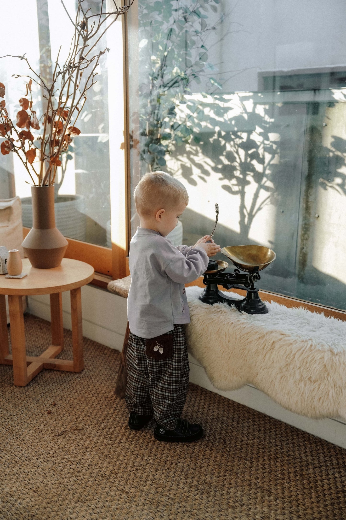 Alphabet Play Sweatshirt - Mist Gray