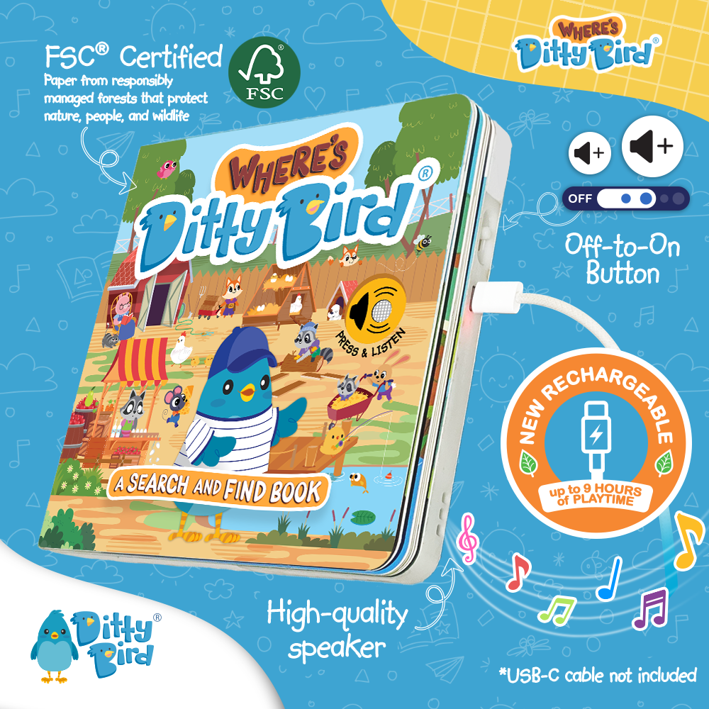 NEW! Where's Ditty Bird? Search & Find | USB-C Rechargeable