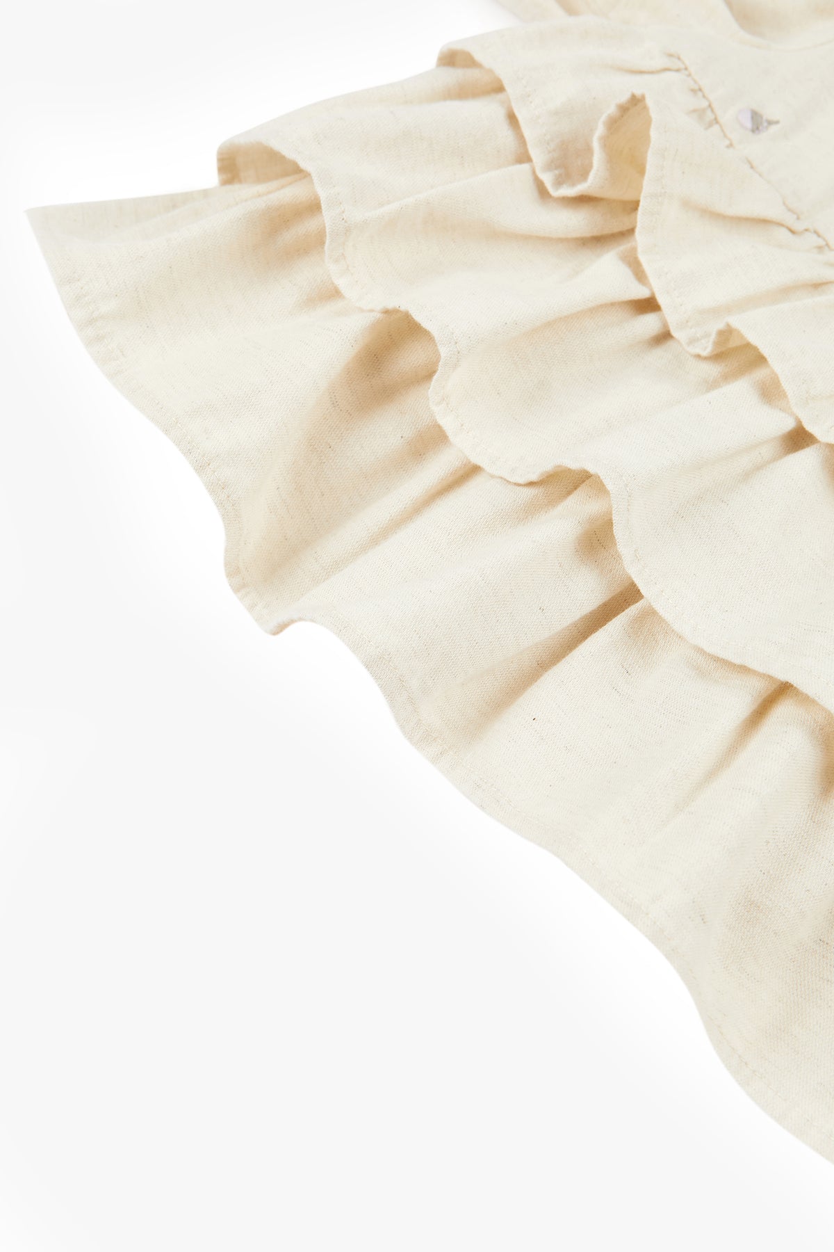 Autumn Ruffle Blouse - Nutmilk Beige
