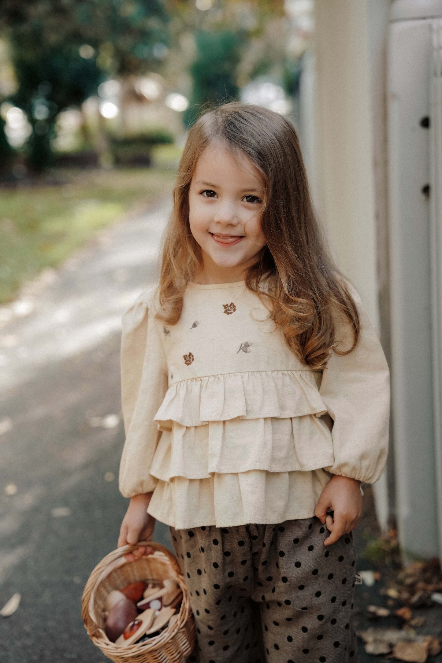 Autumn Ruffle Blouse - Nutmilk Beige